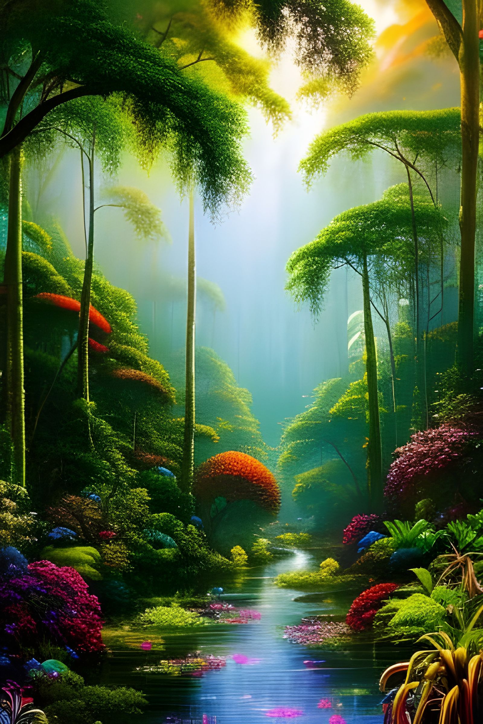 deep in the jungle a river flows  by @Nemo