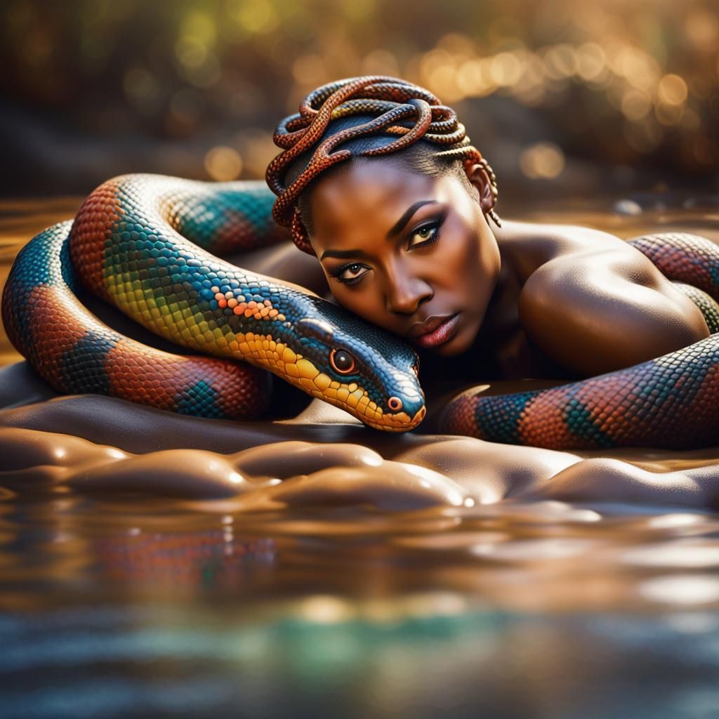 Mamlambo, among the Zulus and South Africans, this goddess is believed to be the god of rivers, sometimes ...  by @lisabynature