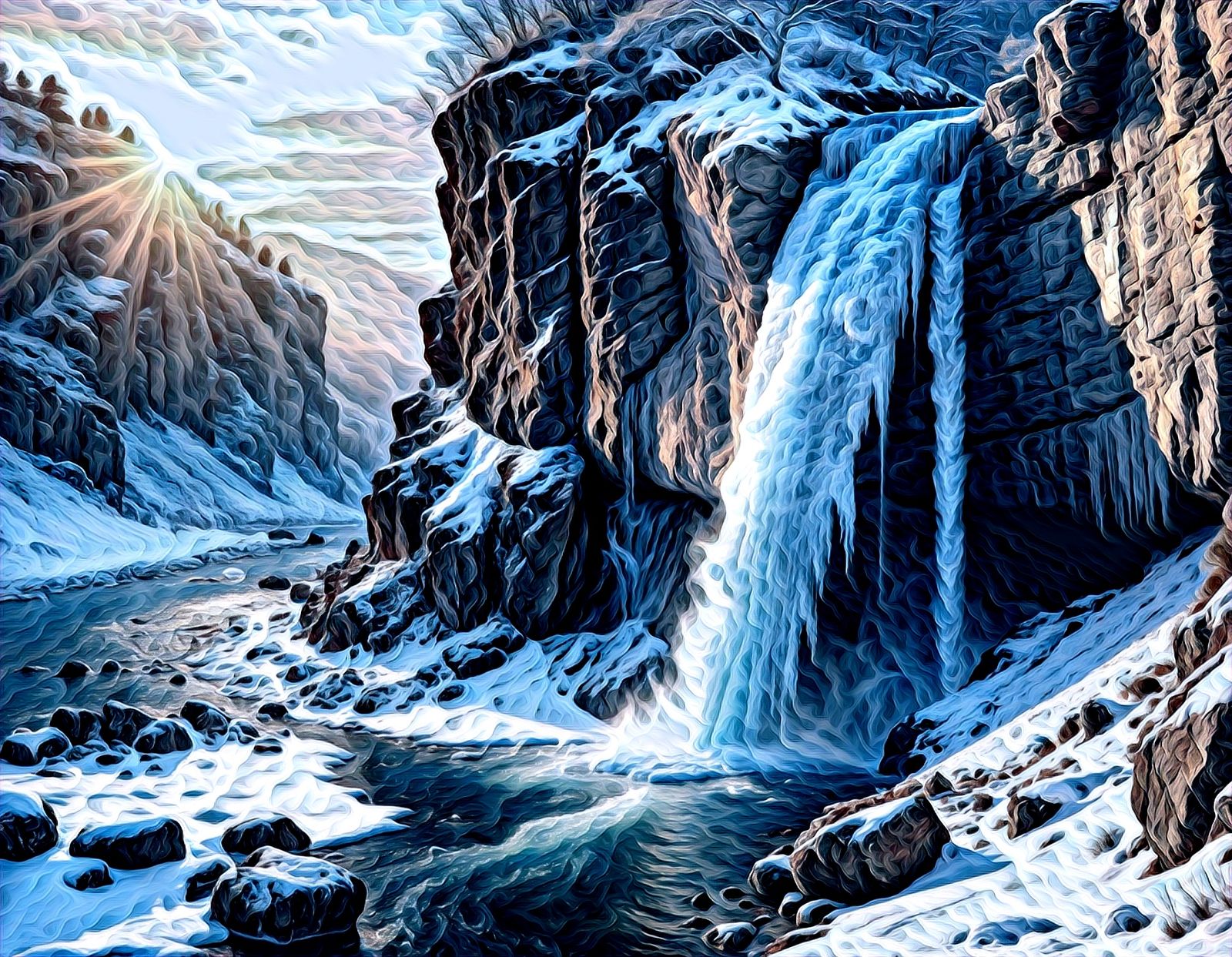 Frozen Waterfall