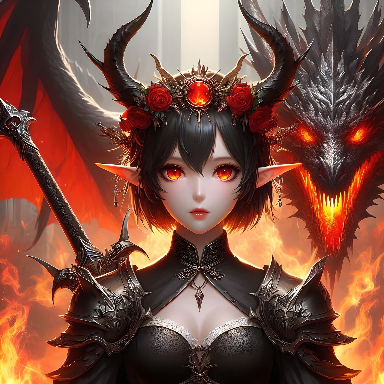 BACKDOOR WARRIOR WITH HER DRAGON