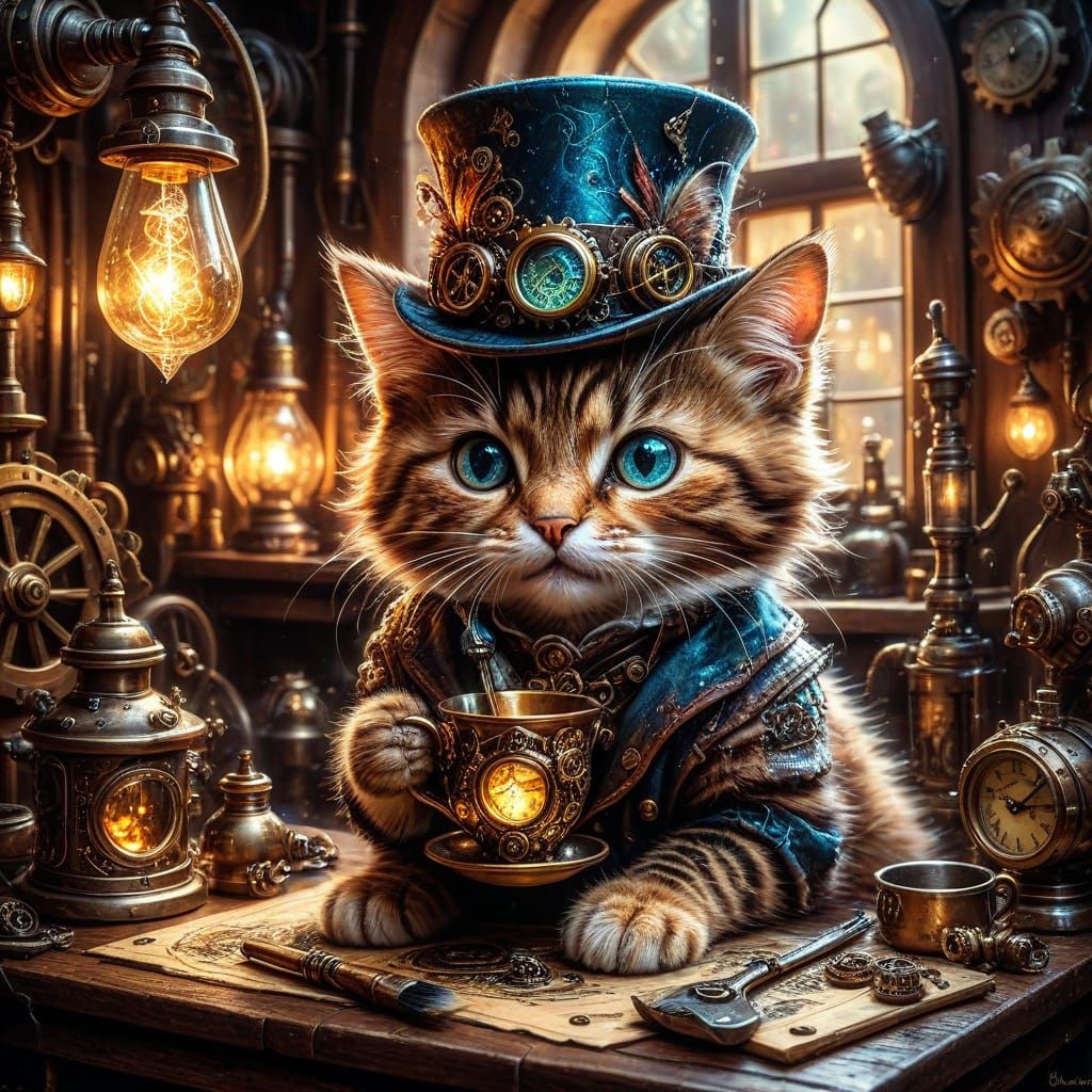 Steampunk Kitten's Workshop ⚙️☕ #2