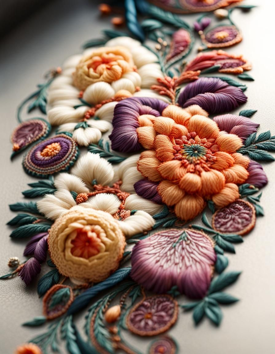 Beautiful floral embroidery   by @Rose 