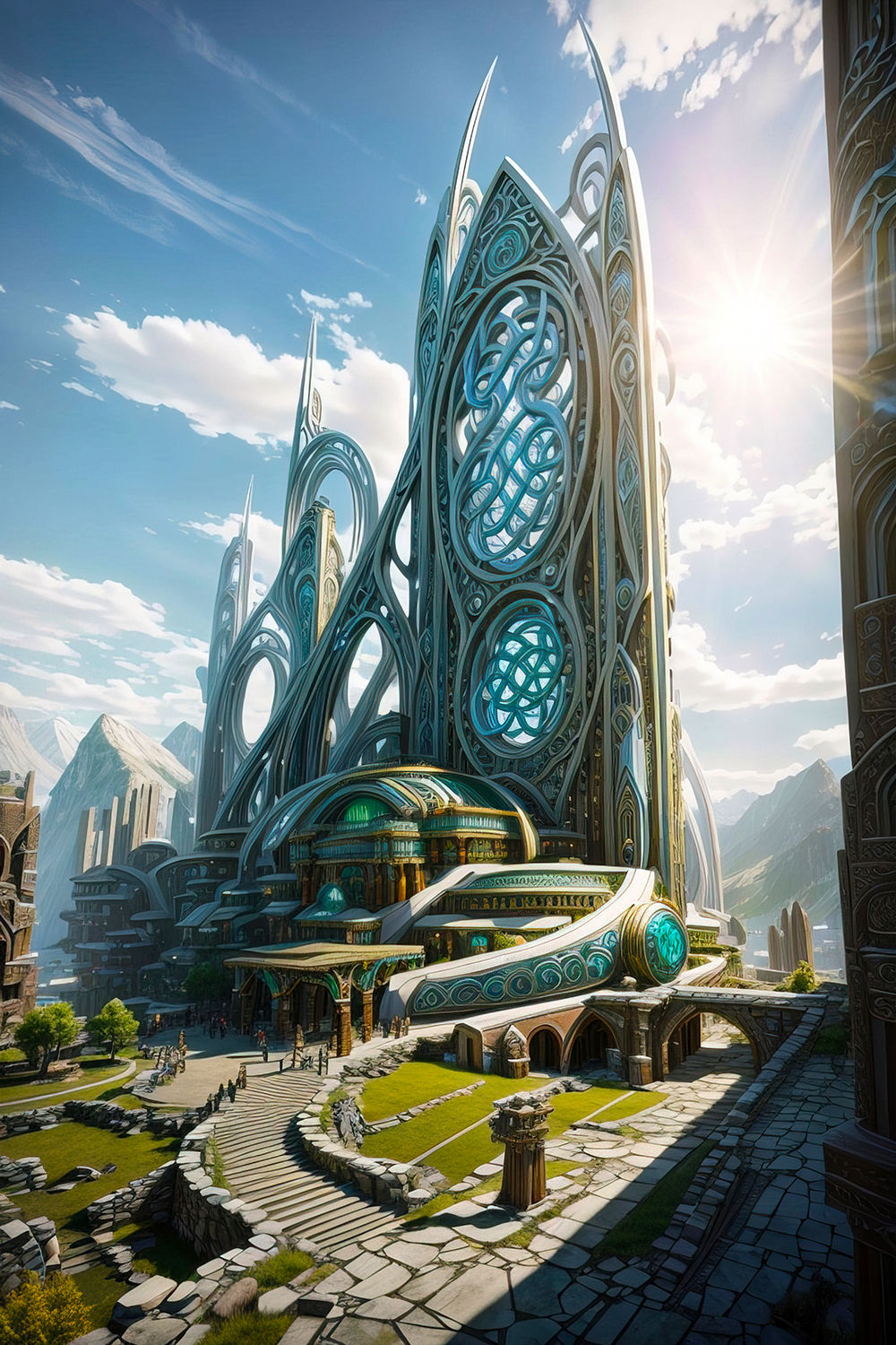 Futuristic Celtic city
