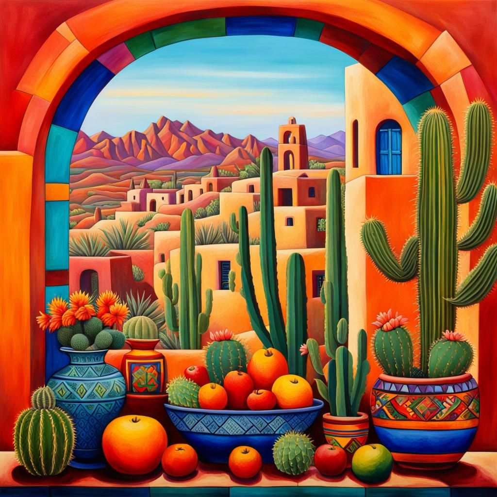 Mexico Window View - AI Generated Artwork - NightCafe Creator