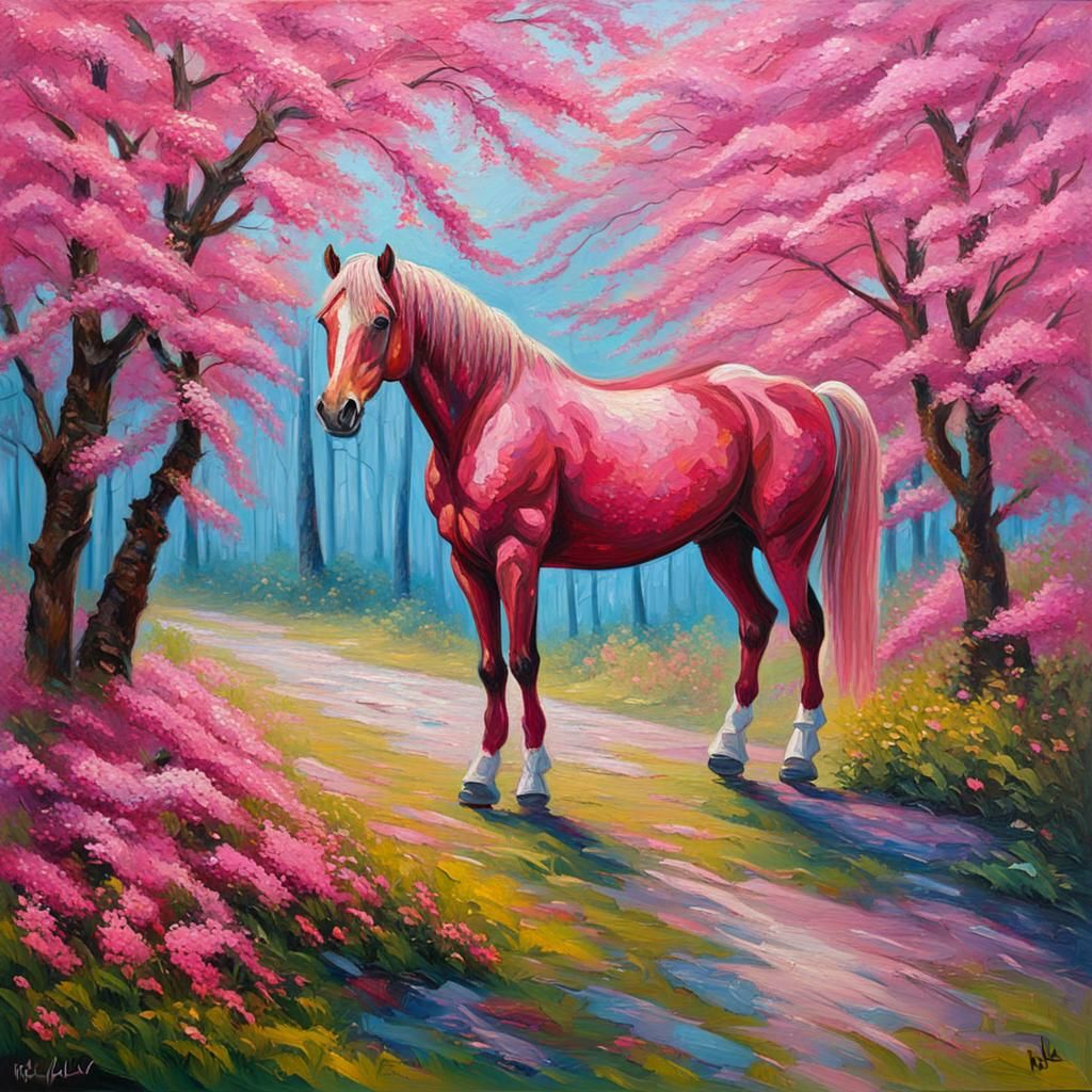 Pink horse
