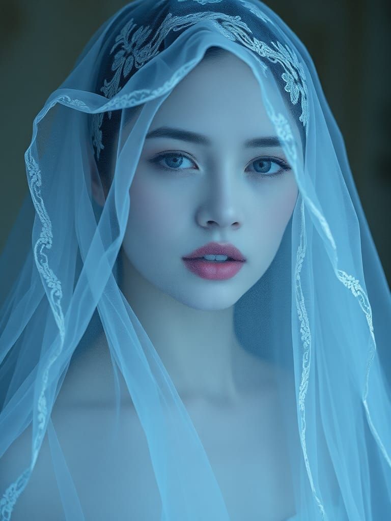 Pale blue veil