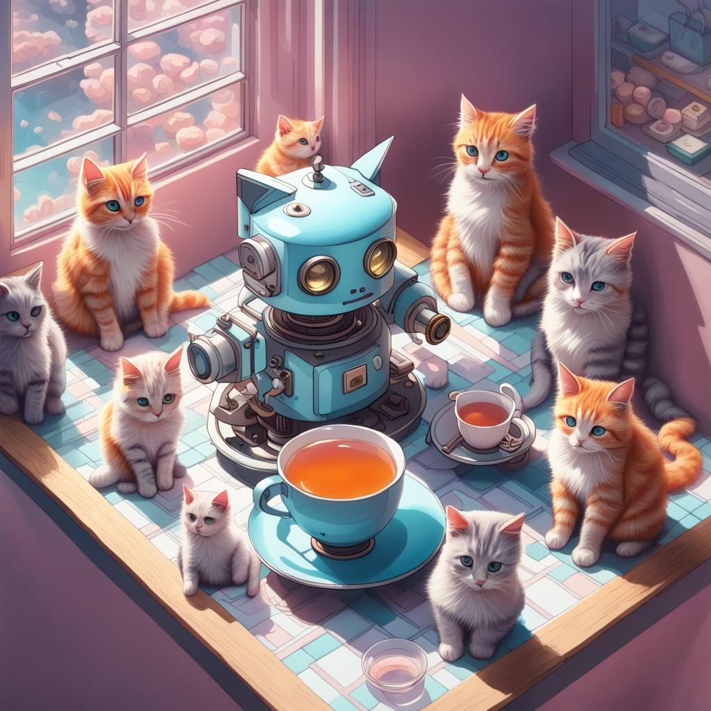 Robot butler - AI Generated Artwork - NightCafe Creator