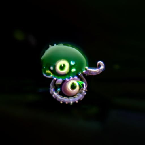 Cute little cyclops monster that is green with tentacles tha...