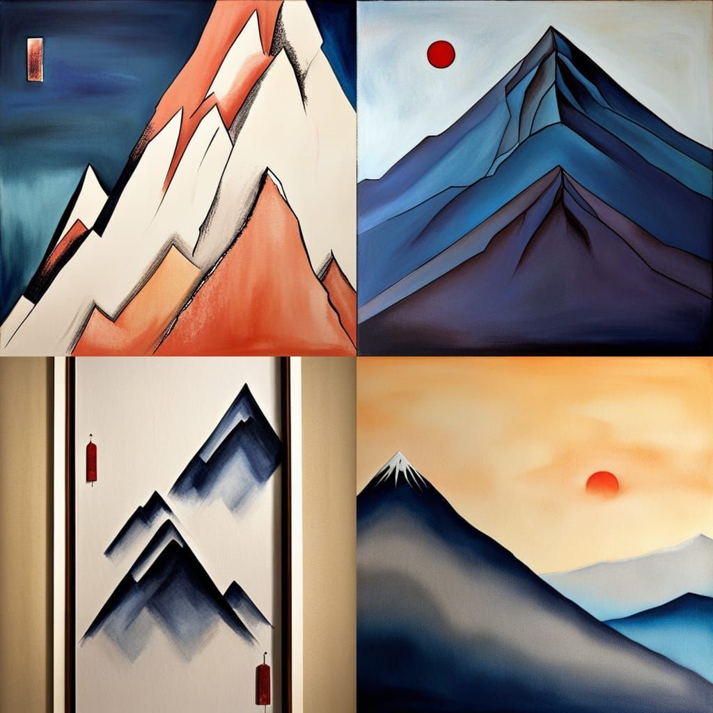 Inspired by ainu art mountain