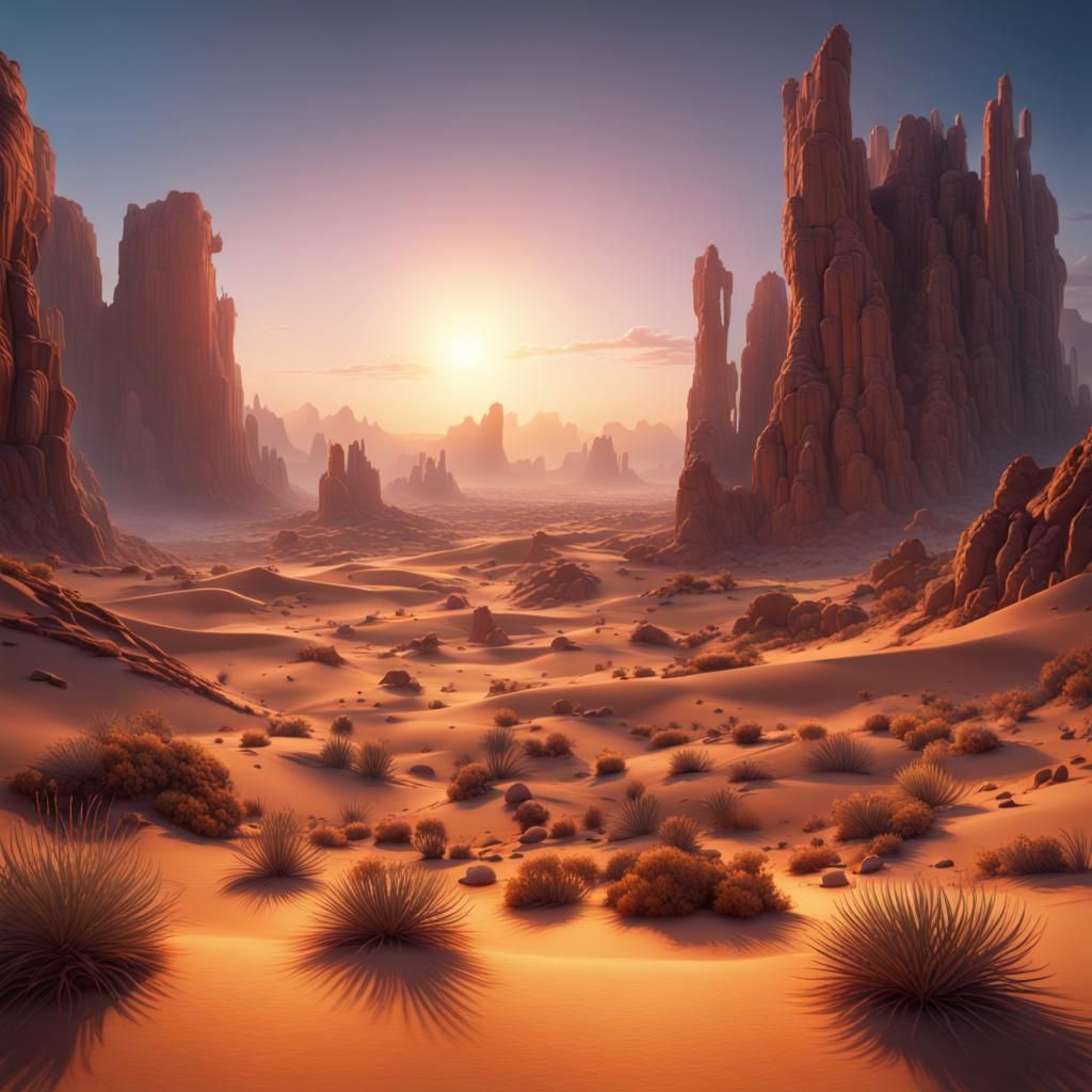 Desert sunrise  by @KC