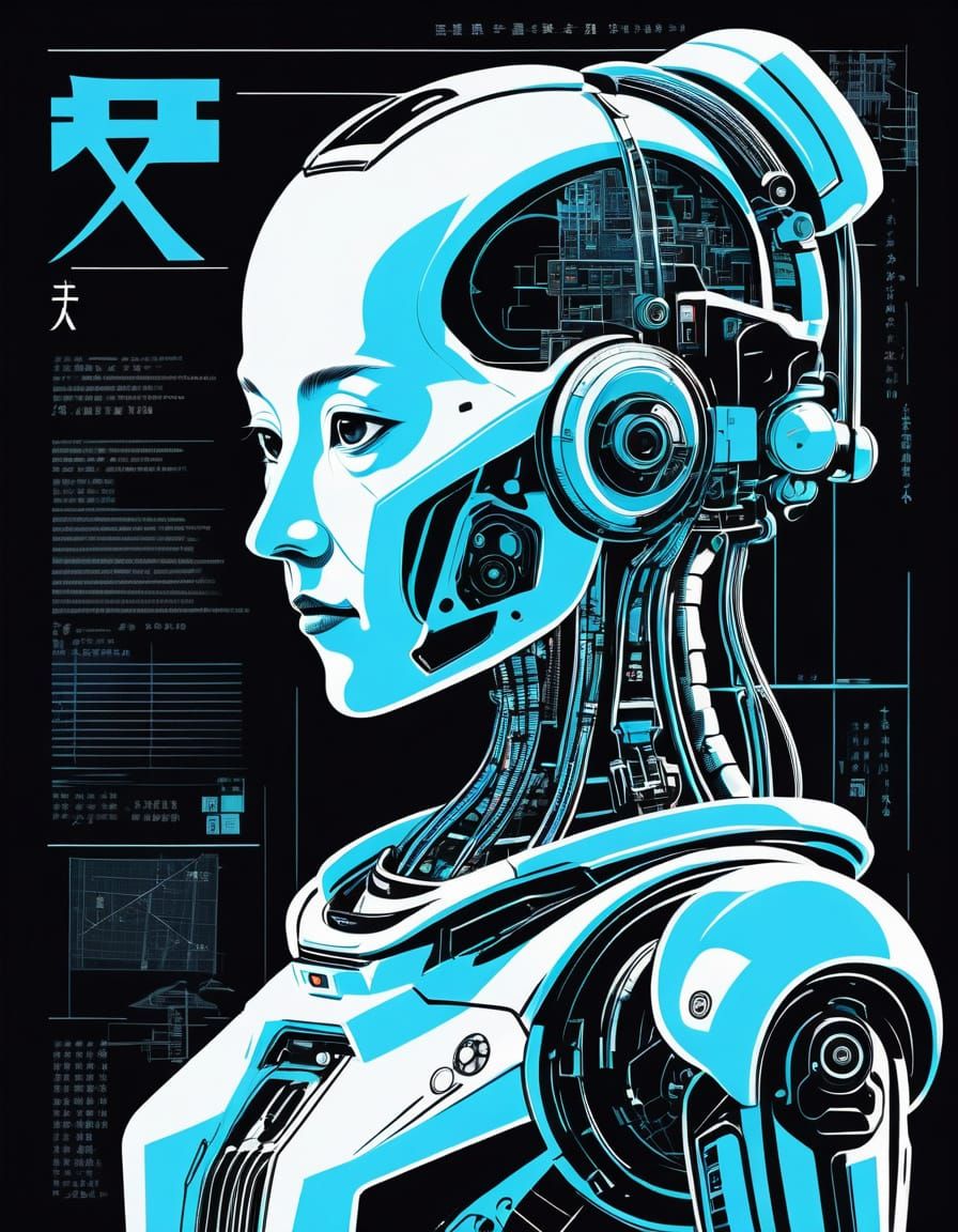 X-ray Vector, Ukiyo-e Sci-fi Constructivism  by @Doomblob