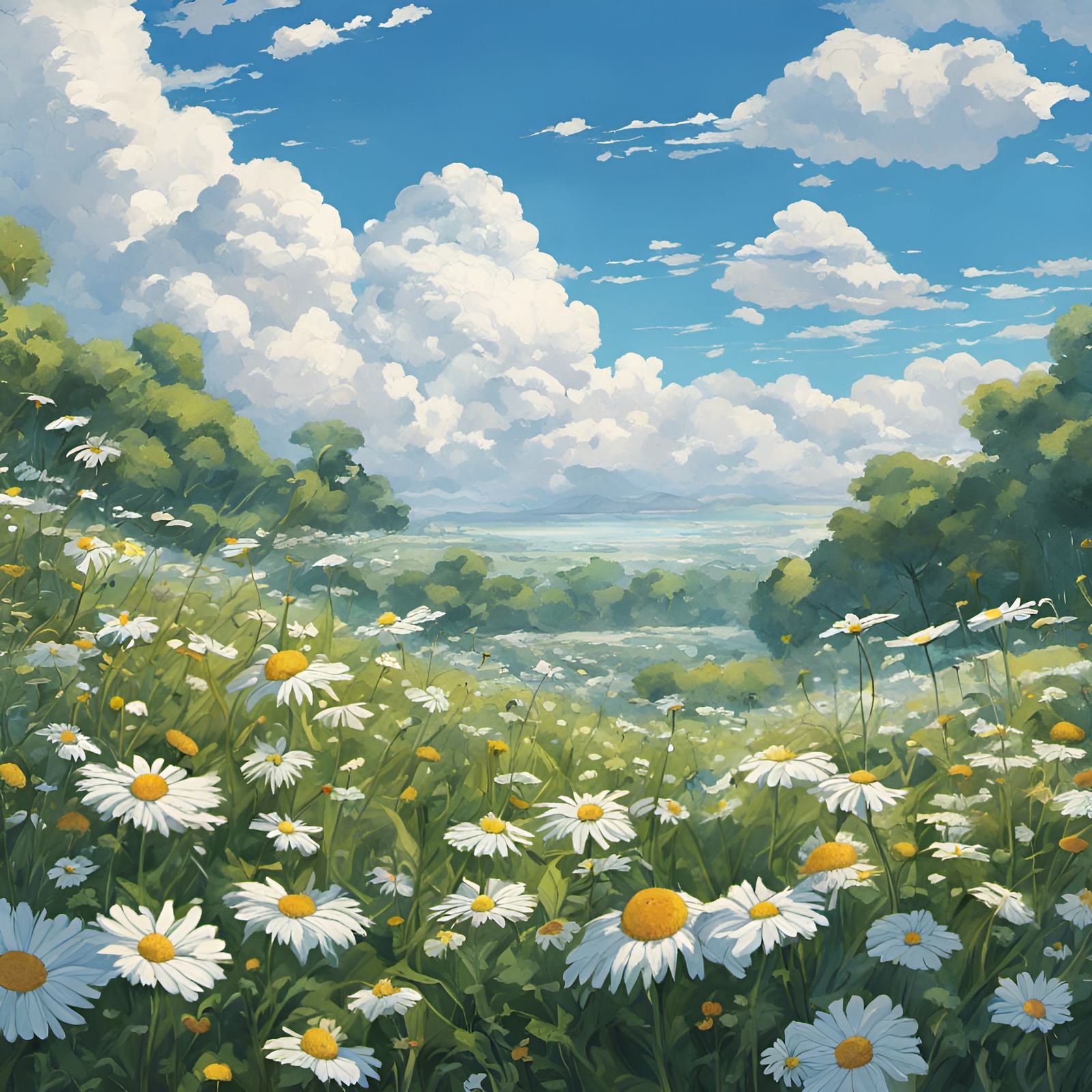 A Daisy Field  by @Rosie