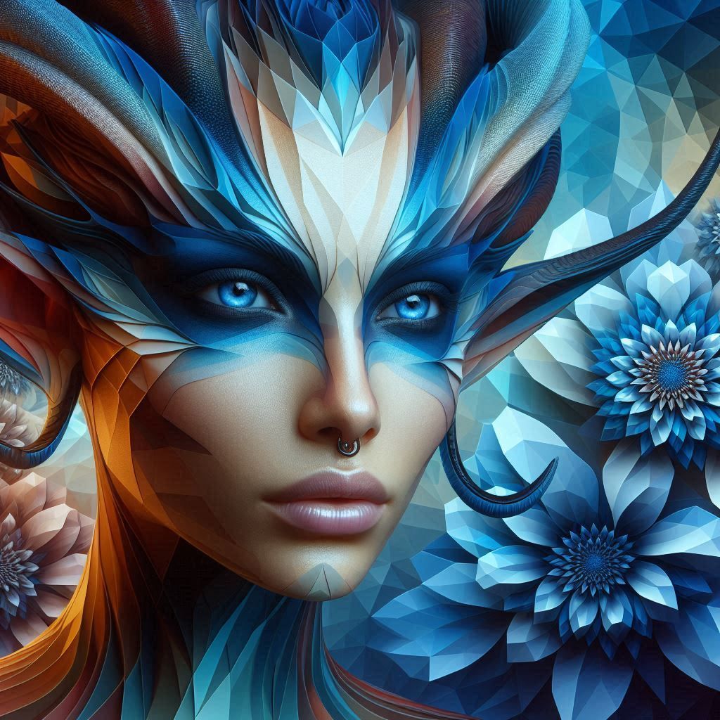 Portrait of an extraterrestrial Woman