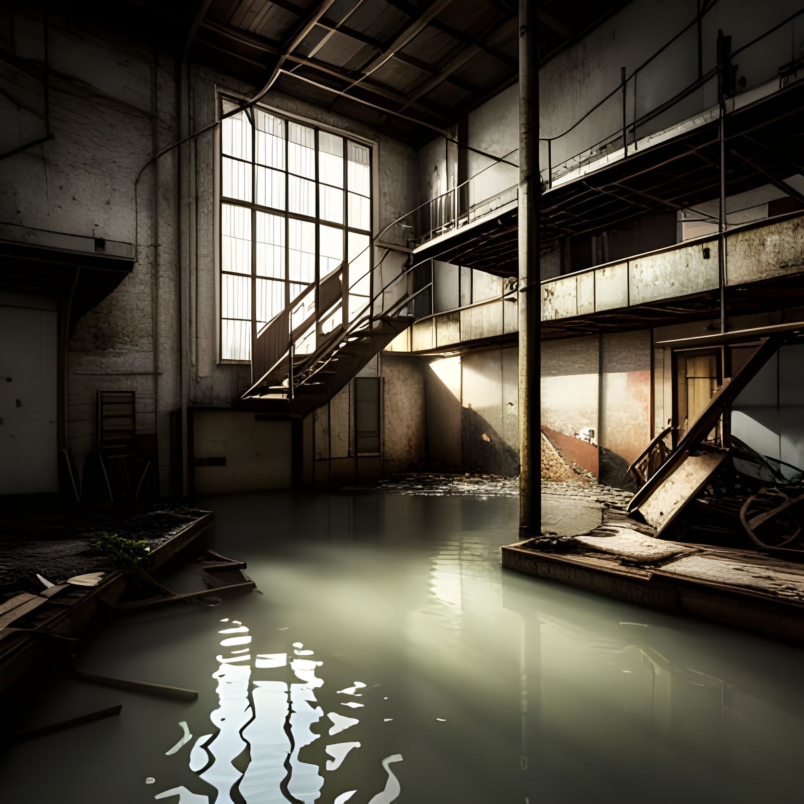 abandoned New Orleans warehouse  by @Bravely Worded