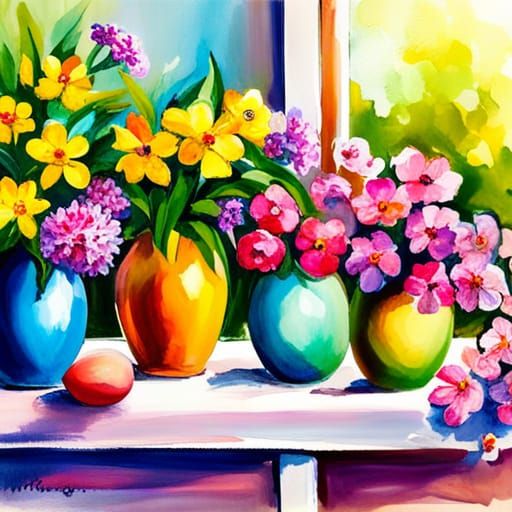 Flowers and Easter Eggs 5