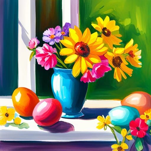 Flowers and Easter Eggs 6