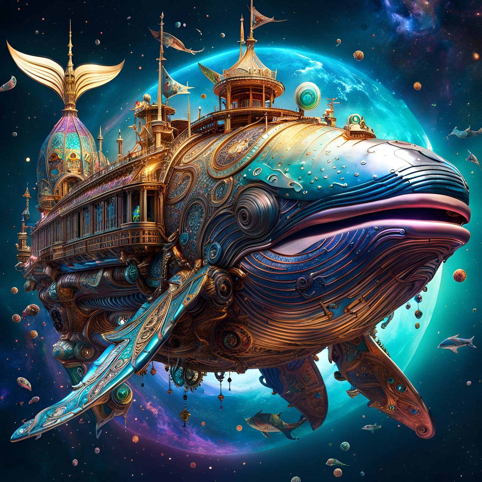 Metallic Ride to Space  by @Shelly