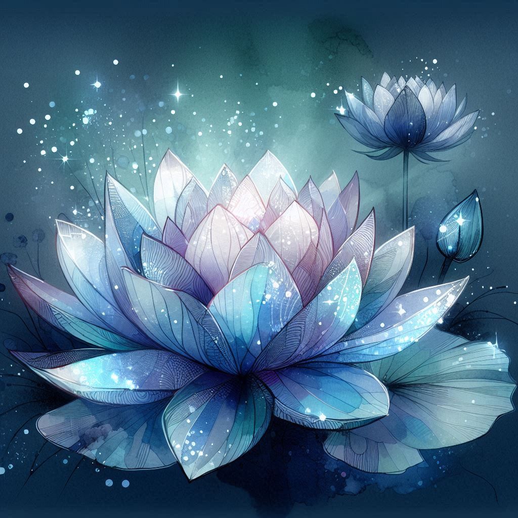 Sparkling Blue Lotus