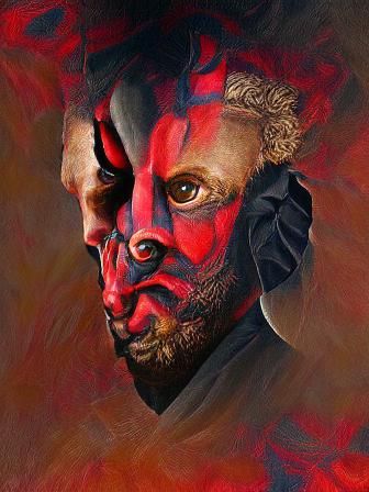 Darth maul portrait 8k resolution artwork renaissance painti...