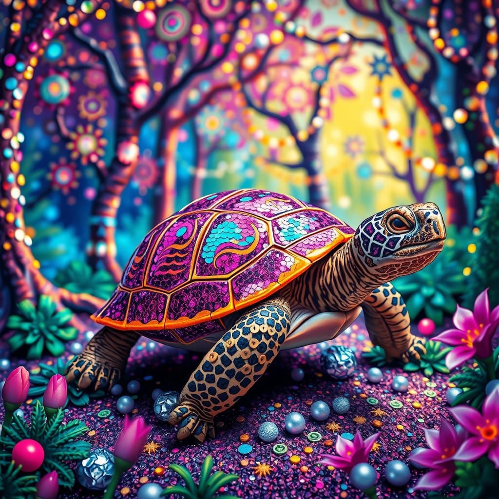 The Sequin Shelled Turtle  by @possom2009