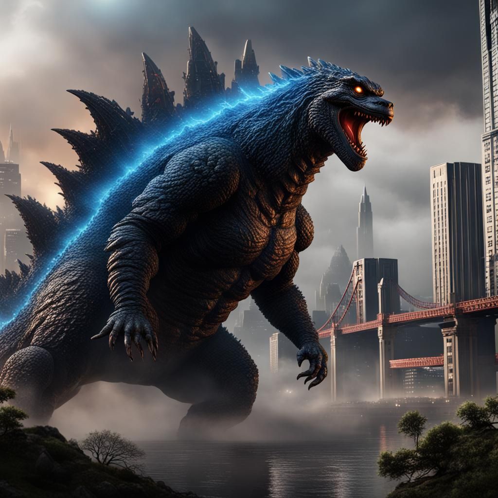 Godzilla in a 512k MAC game.
