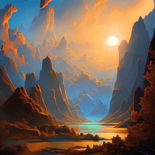 A crackling portal to unknown place  opening in an idyllic h...