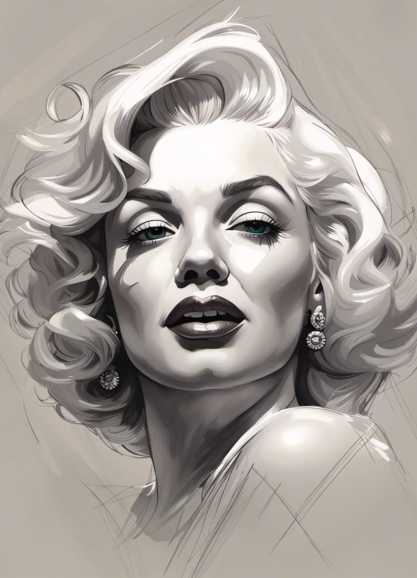 Marilyne Monroe - AI Generated Artwork - NightCafe Creator