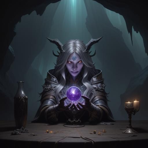 Enigmatic Visions: The Witch's Crystal Ball