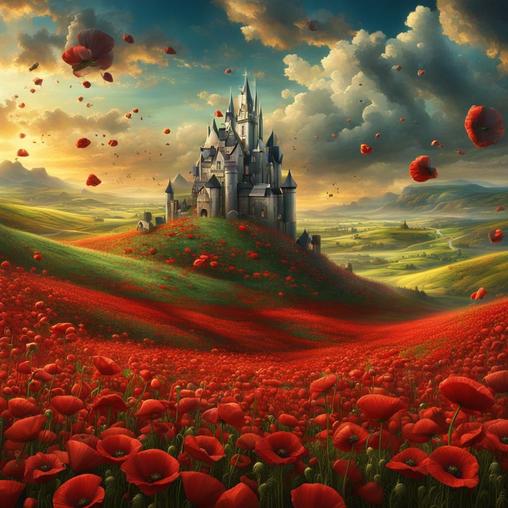 Field of poppies from The Wizard of Oz  by @Sharon Kindig