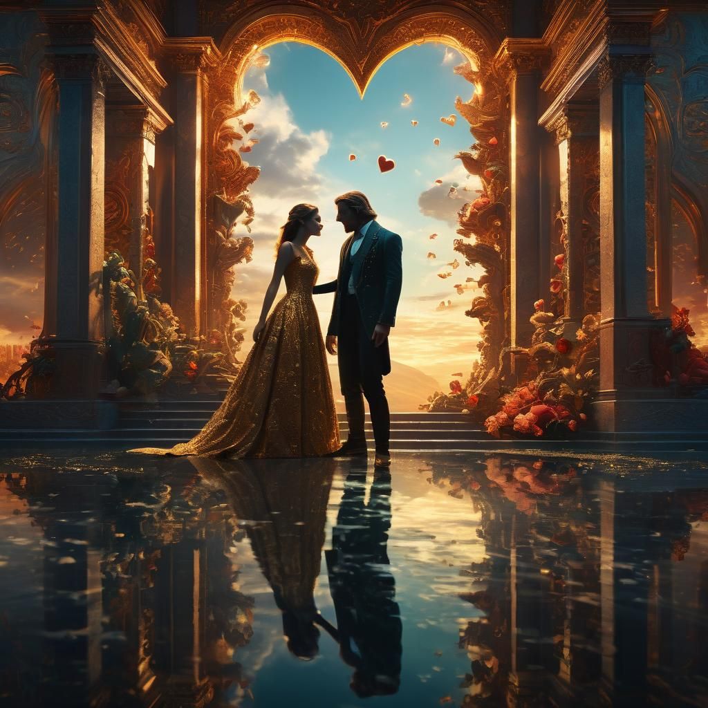 Reflected Love: A Cinematic Golden Hour Portrait