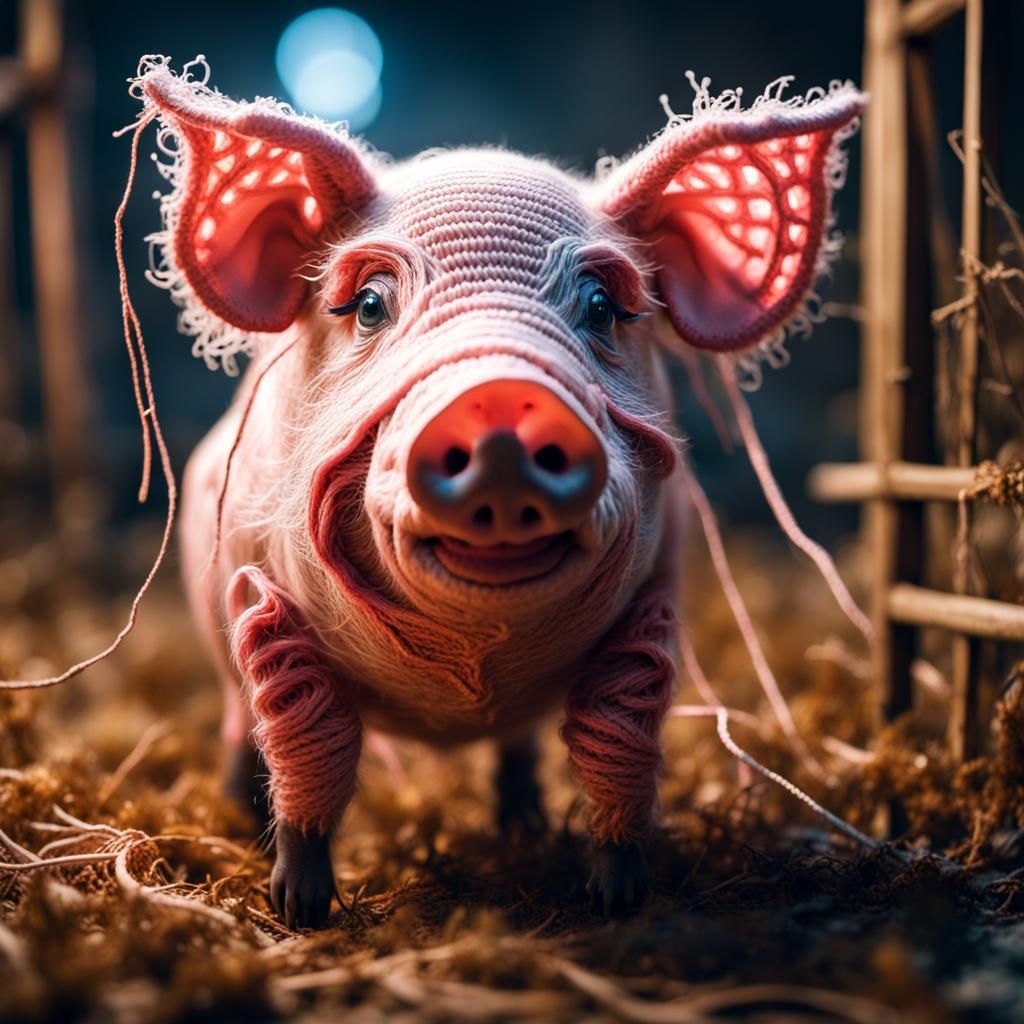 crochet pig
