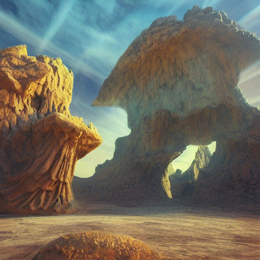 Vibrant Desert Portal Unveils Mystical Realms in Surrealism