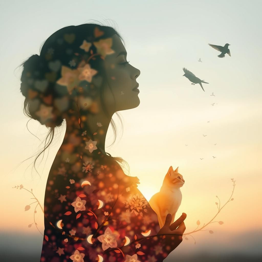 Double Exposure: Woman, Nature, and Peace