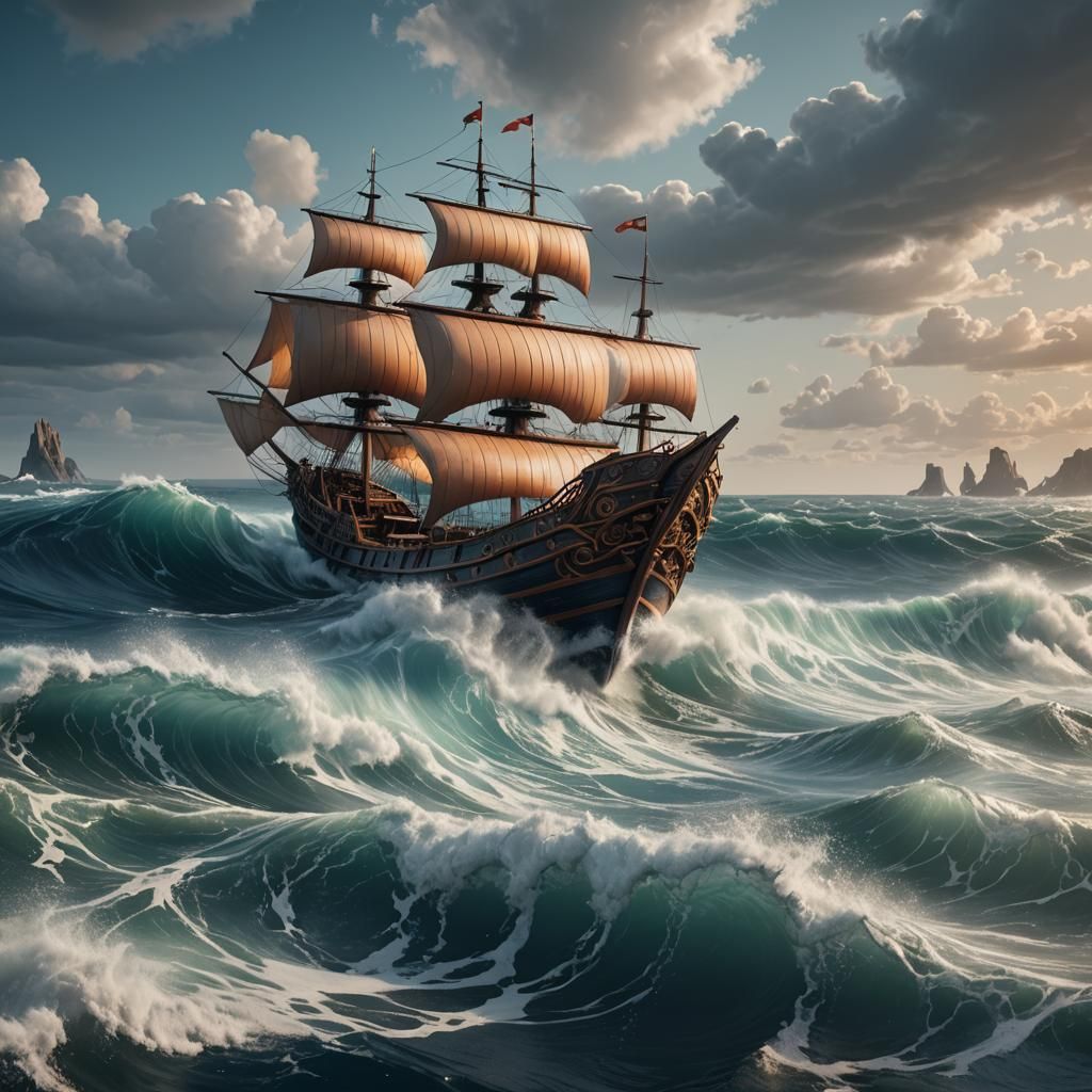 riding the waves