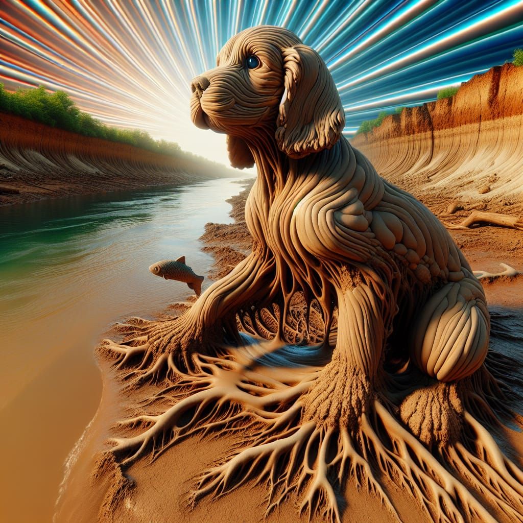 Clay structure Irish Setter