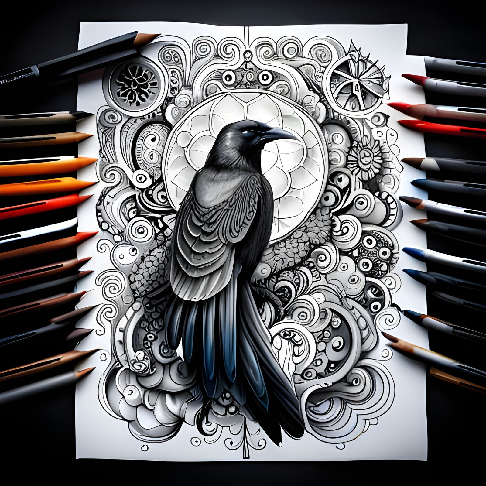 Coloring page The Raven