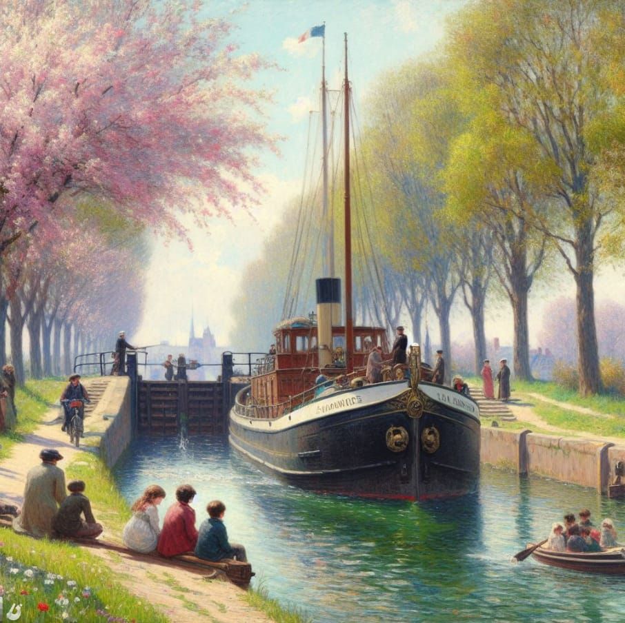 Écluse au printemps