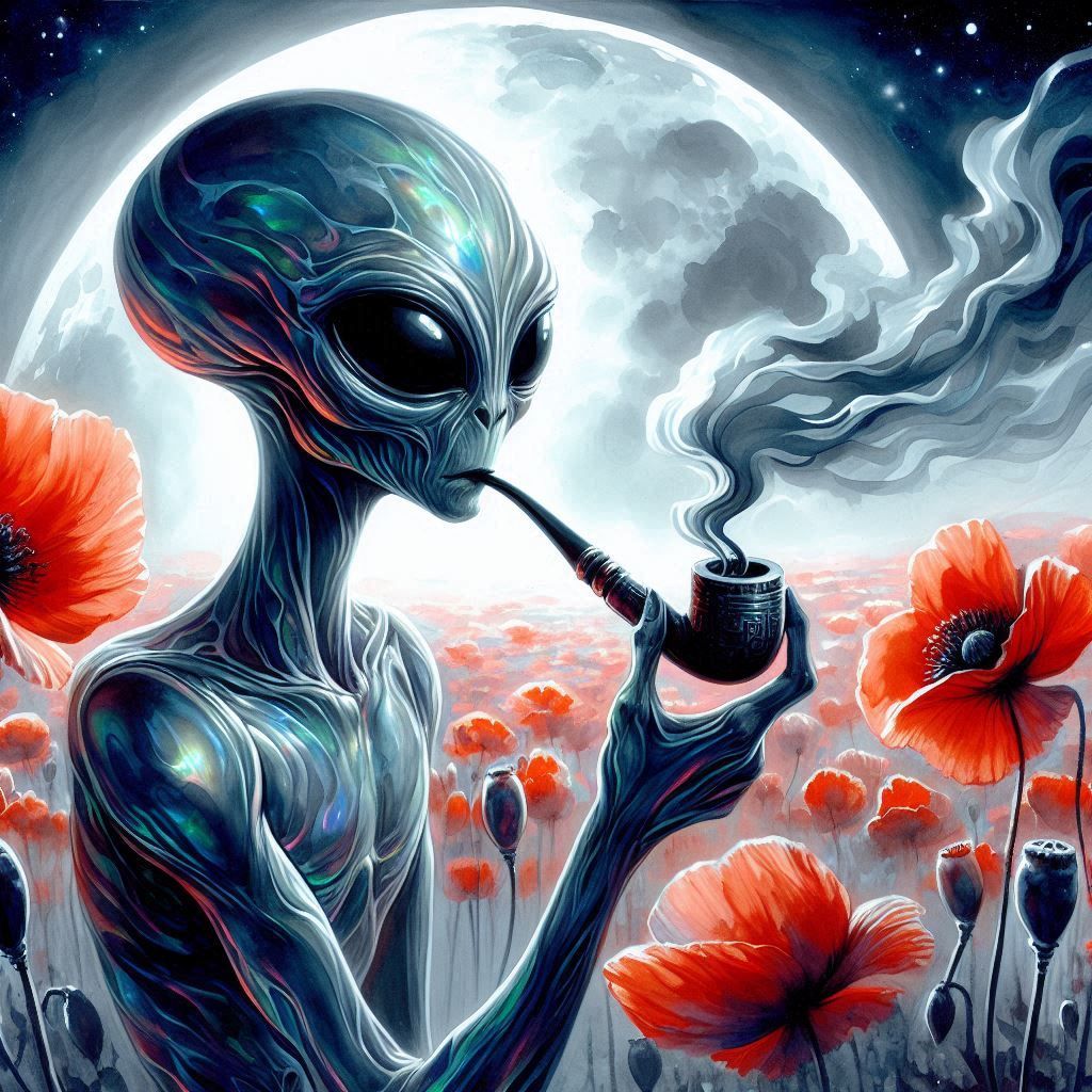 Alien in a Poppy Field