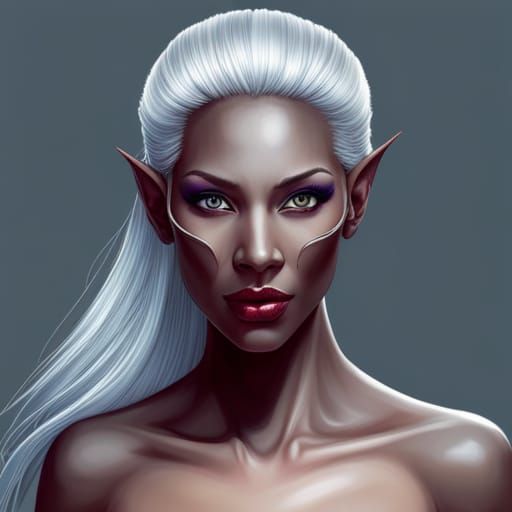 Half Elf; Drow heritage - AI Generated Artwork - NightCafe Creator