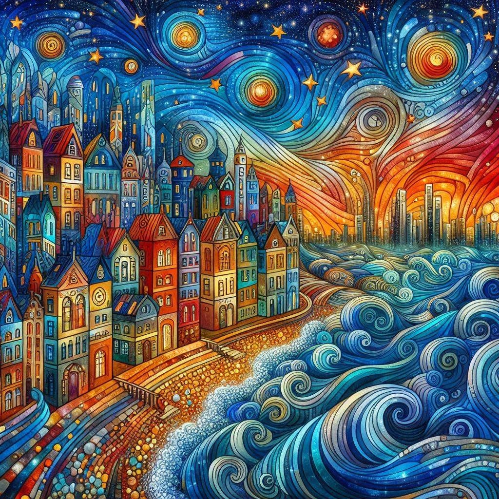 Whimsical seaside town