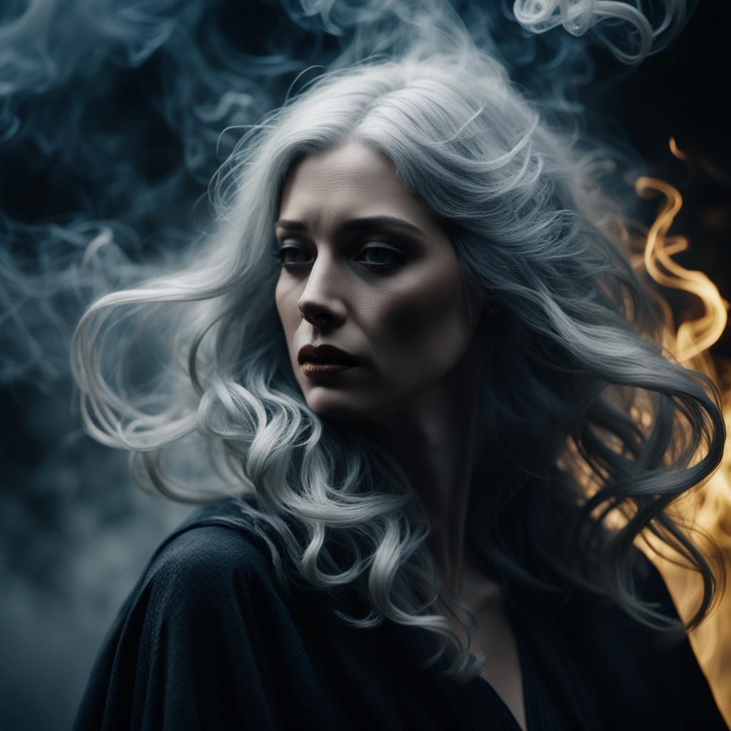Looking through smoke and flame