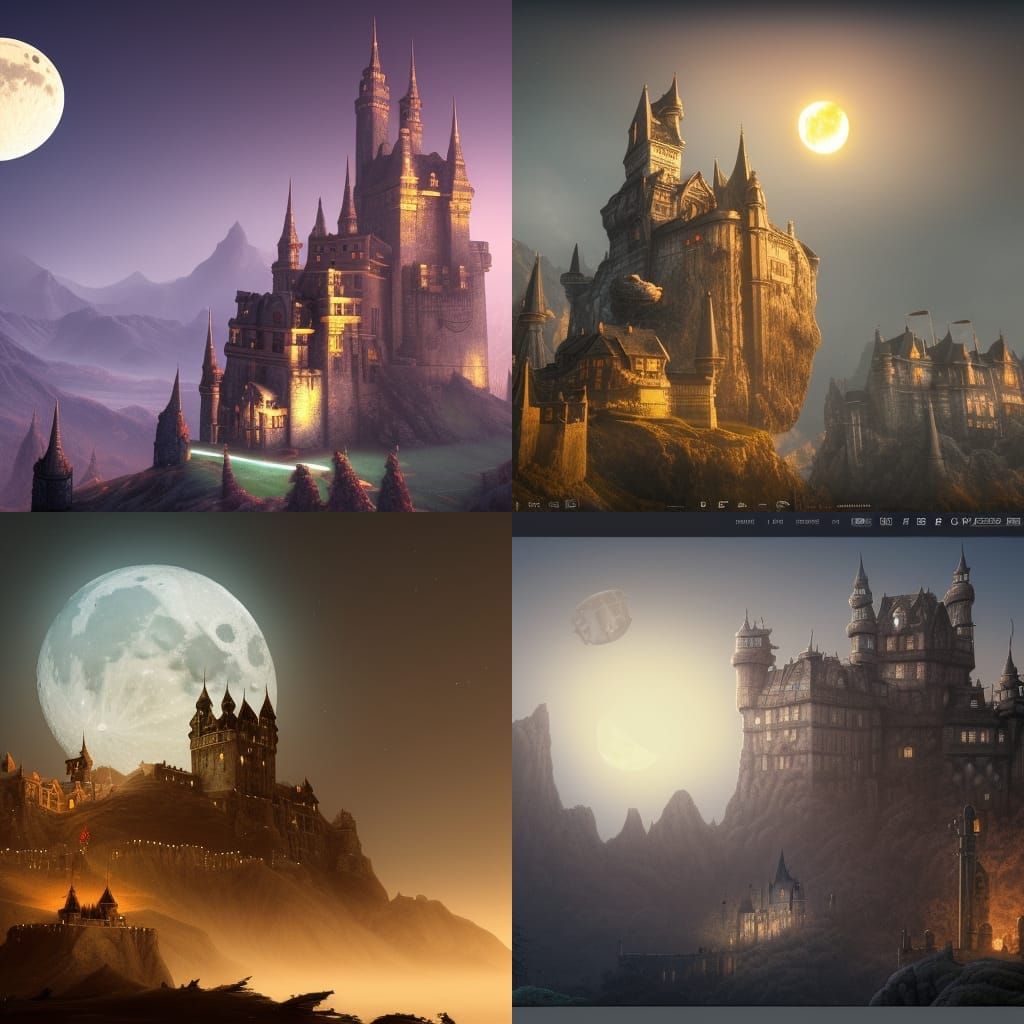 Castles in the night sky