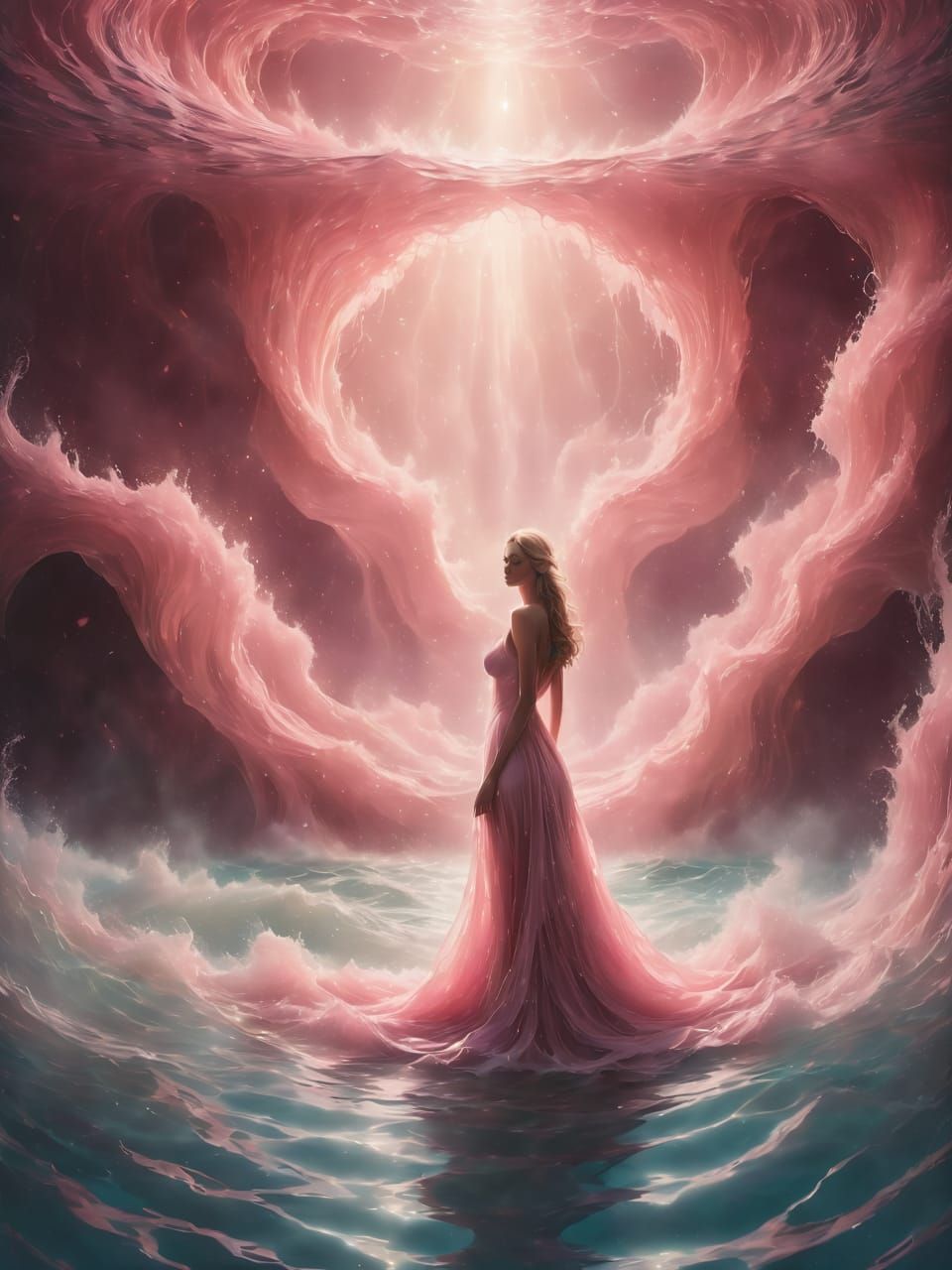 Woman in the waves 2