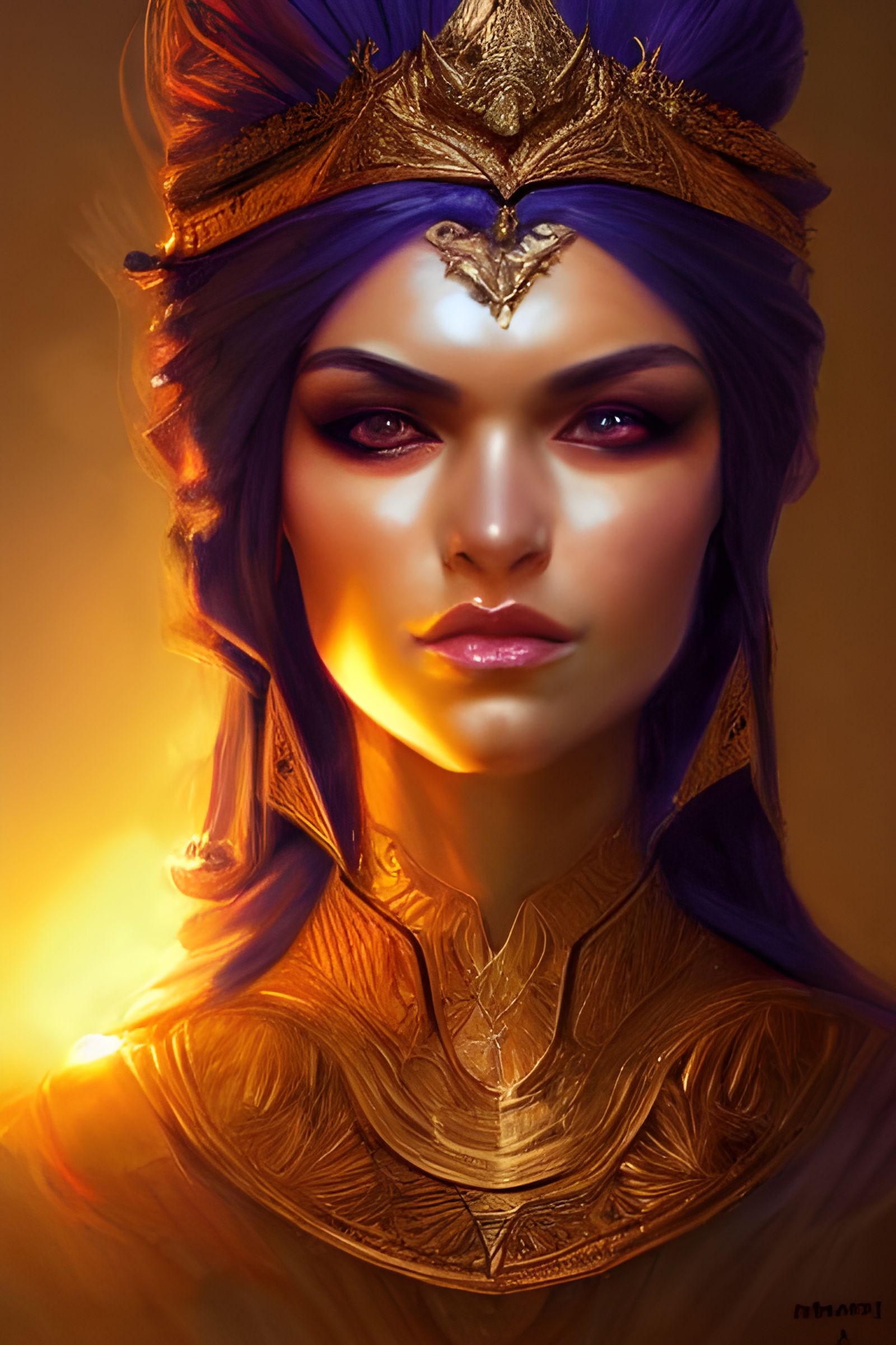 Persian Empress Queen Middle East Fantasy Art - Ai Generated Artwork 