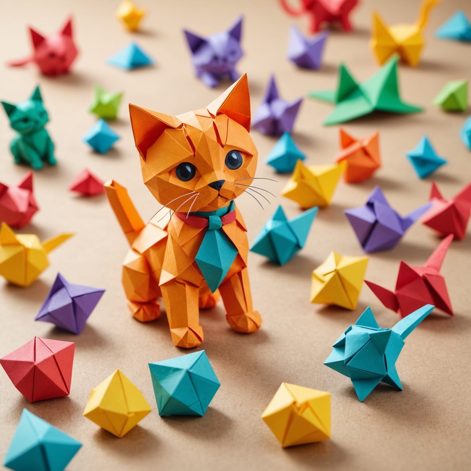 Abstract kitten playing with kitty toys  by @Melissa Fischer