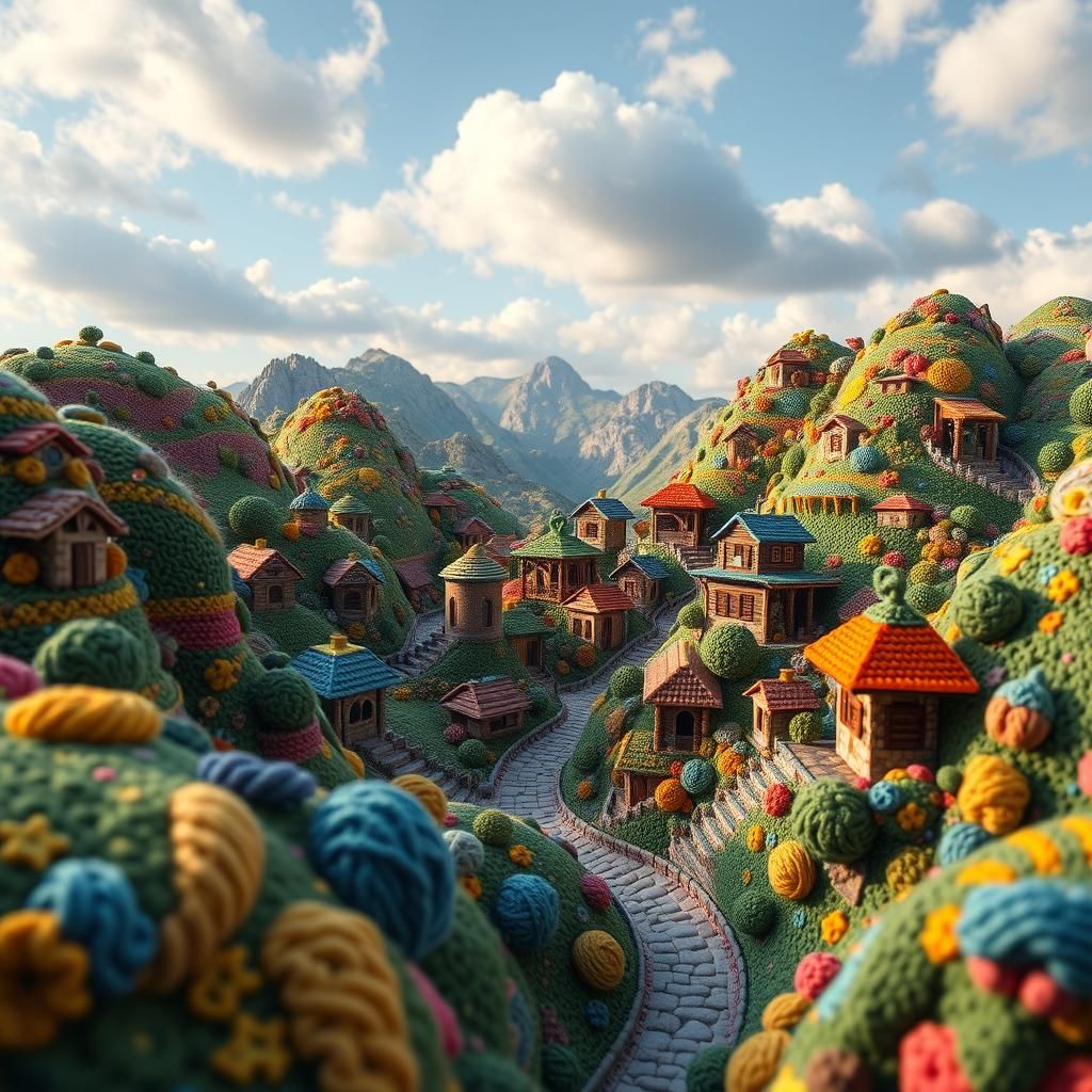 Stringvale, the town made of string!  by @Math Girl 