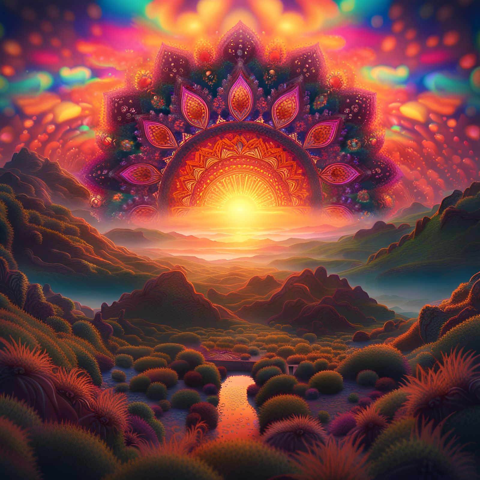mandala sunrise