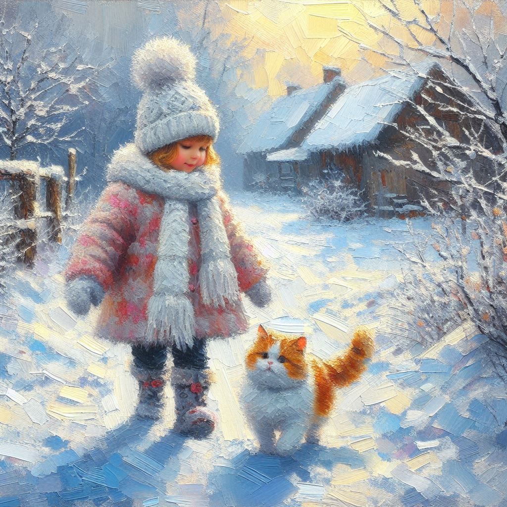 walking in the snow