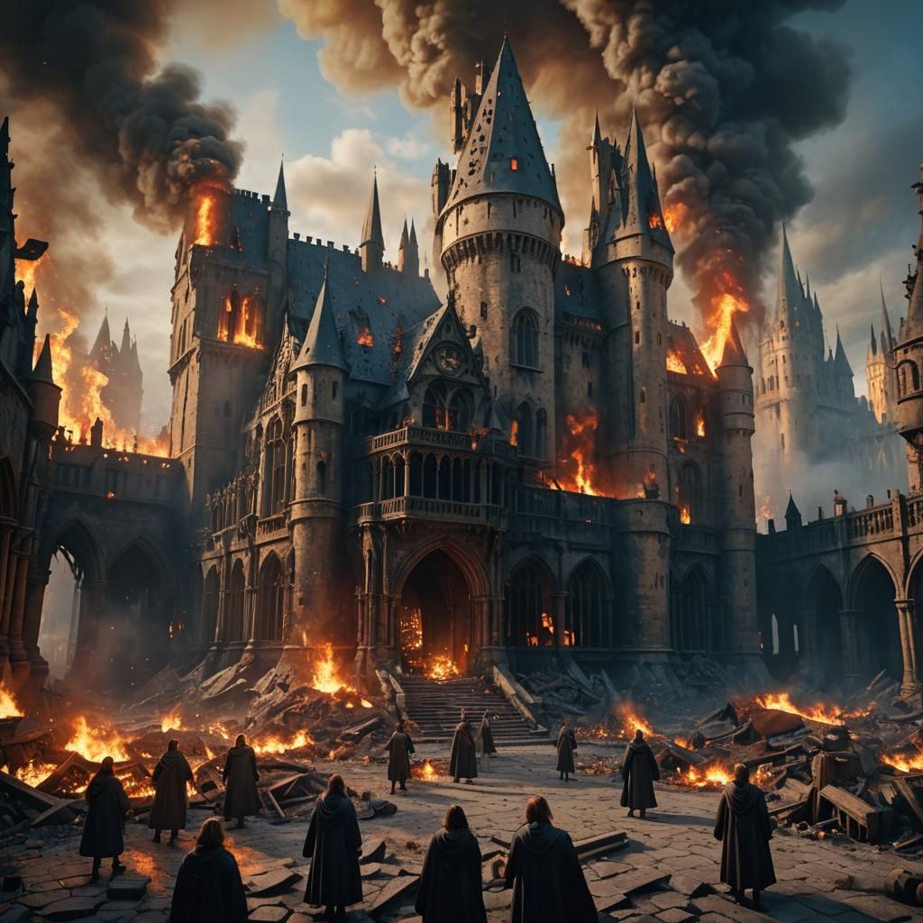 The Destruction of Hogwart's Castle
