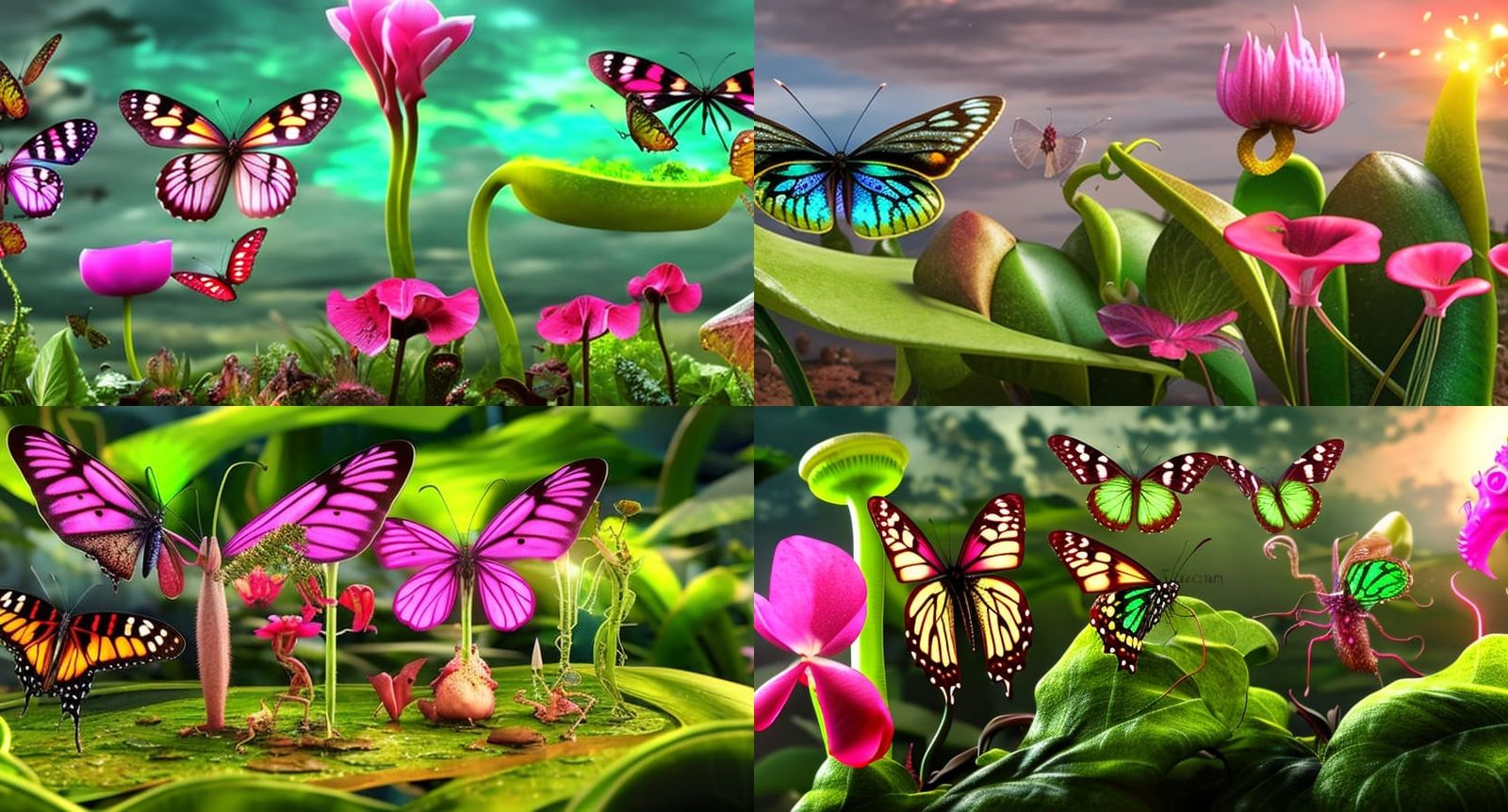 Butterflies and plants